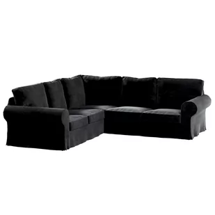 Dekoria Pokrowiec Ektorp na sofę narożną głęboka czerń 240/136 x 82 x 73 cm Velvet 640-704-17 - Pokrowce na meble - miniaturka - grafika 1