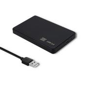 Obudowy i kieszenie na dyski twarde - Qoltec OBUDOWA NA DYSK HDD/SSD 2.5" SATA3 | USB2.0 | CZARNY 2_327887 - miniaturka - grafika 1