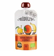 Desery dla dzieci - Mus owocowy mango banan i pigwa BIO 110 g RUDOLFS m00-8611-80145 - miniaturka - grafika 1