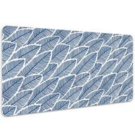 Podkładki na biurko - Podkładka na biurko Liście na niebiesko 100x50 cm - miniaturka - grafika 1