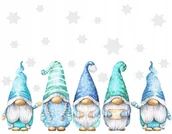 Pasmanteria - Krasnale Skrzaty NAKLEJKI ŚWIĄTECZNE na okna 40cm /NaklejkiOzdobne - miniaturka - grafika 1