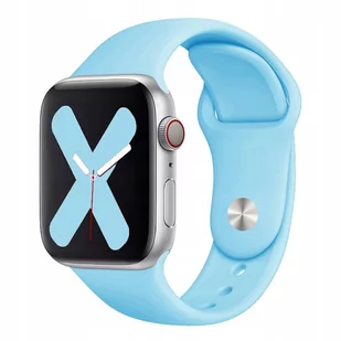 PASEK do Zegarka APPLE WATCH GUMOWY 38/40/41mm BŁĘKITNY - Akcesoria do smartwatchy - miniaturka - grafika 1