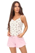 Piżamy damskie - Piżama damska Emilia top pudrowy róż - miniaturka - grafika 1