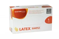 Rękawiczki jednorazowe - Rękawice lateksowe Master Glove Latex Simple rozmiar L 100 szt. - miniaturka - grafika 1