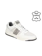 Trampki męskie - Bullboxer Skórzane sneakersy w kolorze białym - miniaturka - grafika 1