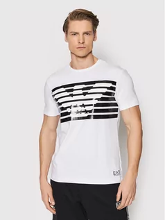 Koszulki męskie - Emporio Armani EA7 T-Shirt 3LPT60 PJ3NZ 1100 Biały Regular Fit - grafika 1