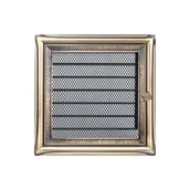 Kratki wentylacyjne - Kratka siatkowa z regulowaną przepustnicą do odprowadzania powietrza - złoty rustykalny - 17 x 30 cm - miniaturka - grafika 1