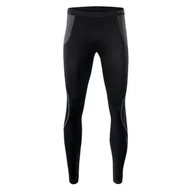Bielizna sportowa męska - Męskie Legginsy termoaktywne HI-TEC BURAZ BOTTOM 91741-BLK/GR – Czarny - miniaturka - grafika 1
