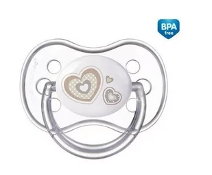 Canpol babies CANPOL SMOCZEK SILIKONOWY SYMETRYCZNY NEWBORN BABY 18+ MIESIĘCY BEŻOWY 5901691814004 - Smoczki uspokajające - miniaturka - grafika 1