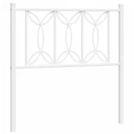 Inne meble do sypialni - vidaXL Metalowe wezgłowie, białe, 80 cm - miniaturka - grafika 1