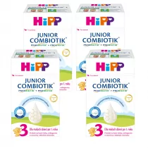 Hipp 3 Junior Combiotik produkt na bazie mleka dla dzieci po 1. roku Zestaw 4 x 550 g - Mleko modyfikowane - miniaturka - grafika 1