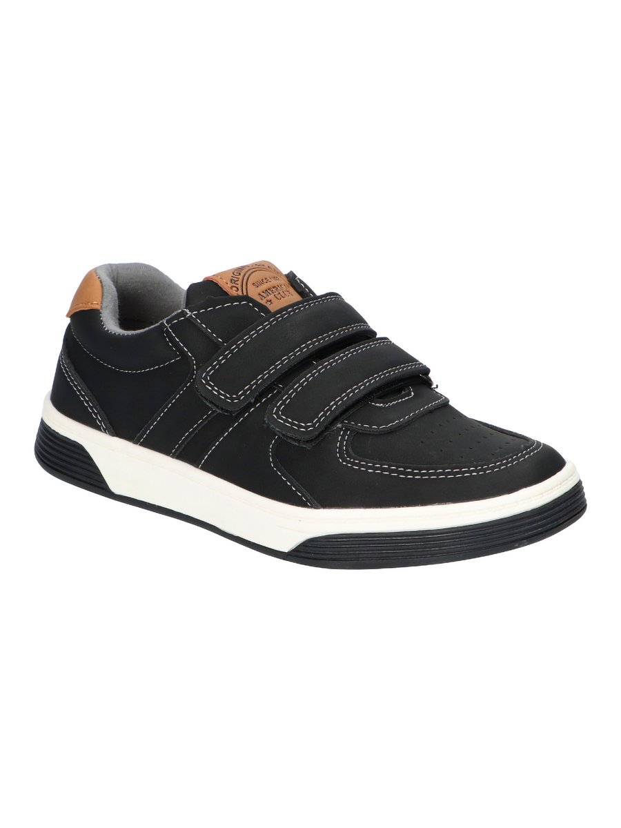 Chłopięce sneakersy z podwójnym rzepem czarne American Club r.32