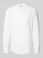 Koszule męskie - Koszula lniana o kroju slim fit ze stójką model ‘CAIDEN’ - miniaturka - grafika 1