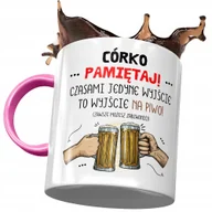 Kubki - Kubek Różowy Dla Córki na Dzień Dziecka Prezent z Nadrukiem ze Zdjęciem+ Opakowanie na prezent (wzór 01) - miniaturka - grafika 1