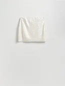 Spódnice - Reserved - Cekinowa spódnica - złamana biel - miniaturka - grafika 1