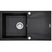Zlewozmywaki - Deante Zlewozmywak 1-komorowy z ociekaczem grafitowy metalik Deante ZQJ G113) - miniaturka - grafika 1