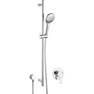 Zestawy prysznicowe - Deante Zestaw podtynkowy z zestawem natryskowym,drążek 80 cm CHROM NAC 09IP - miniaturka - grafika 1