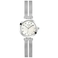 Zegarki damskie - Srebrny elegancki zegarek Guess Array z bransoletką GW0471L1 - miniaturka - grafika 1