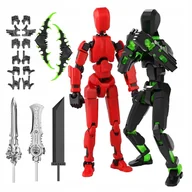 Manekiny wystawowe - 2x 3D Figurka Modele Wieloprzegubowy Ruchomy Robot Drukowany Manekin - miniaturka - grafika 1