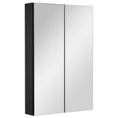 Szafki łazienkowe - Szafka łazienkowa z lustrem lustrzana wisząca do łazienki czarna loft 60 cm - miniaturka - grafika 1