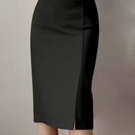 Spódnice - TEMU stylowe spódnice damskie w jednolitych kolorach, eleganckie i uniwersalne, dopasowane do stworzenia szykownego stylu biurowego, z dopasowanym - miniaturka - grafika 1