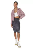 Spódnice - Trendyol Damska mini obcisła dzianinowa spódnica Bodycon, szary, S - miniaturka - grafika 1
