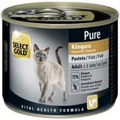 Mokra karma dla kotów - SELECT GOLD Pure Adult Pasztet Kangur 6x200 g - miniaturka - grafika 1