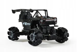 SAMOCHÓD ZDALNIE STEROWANY CRAWLER AUTO DYM + WYCZYNOWE KOŁA CZARNY - Zabawki zdalnie sterowane - miniaturka - grafika 1