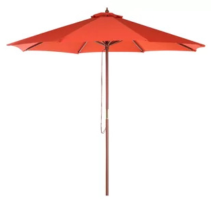 Beliani Parasol ogrodowy 270 cm czerwony TOSCANA II 58108 - Parasole ogrodowe - miniaturka - grafika 1