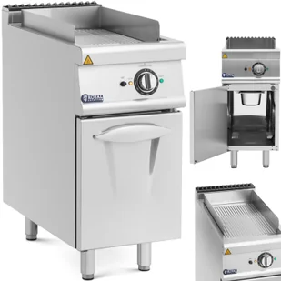 Płyta grillowa grill elektryczny ryflowany z szafką 33.5 x 55 cm 5.4 kW - Piece, kotły  i płyty grzejne gastronomiczne - miniaturka - grafika 1