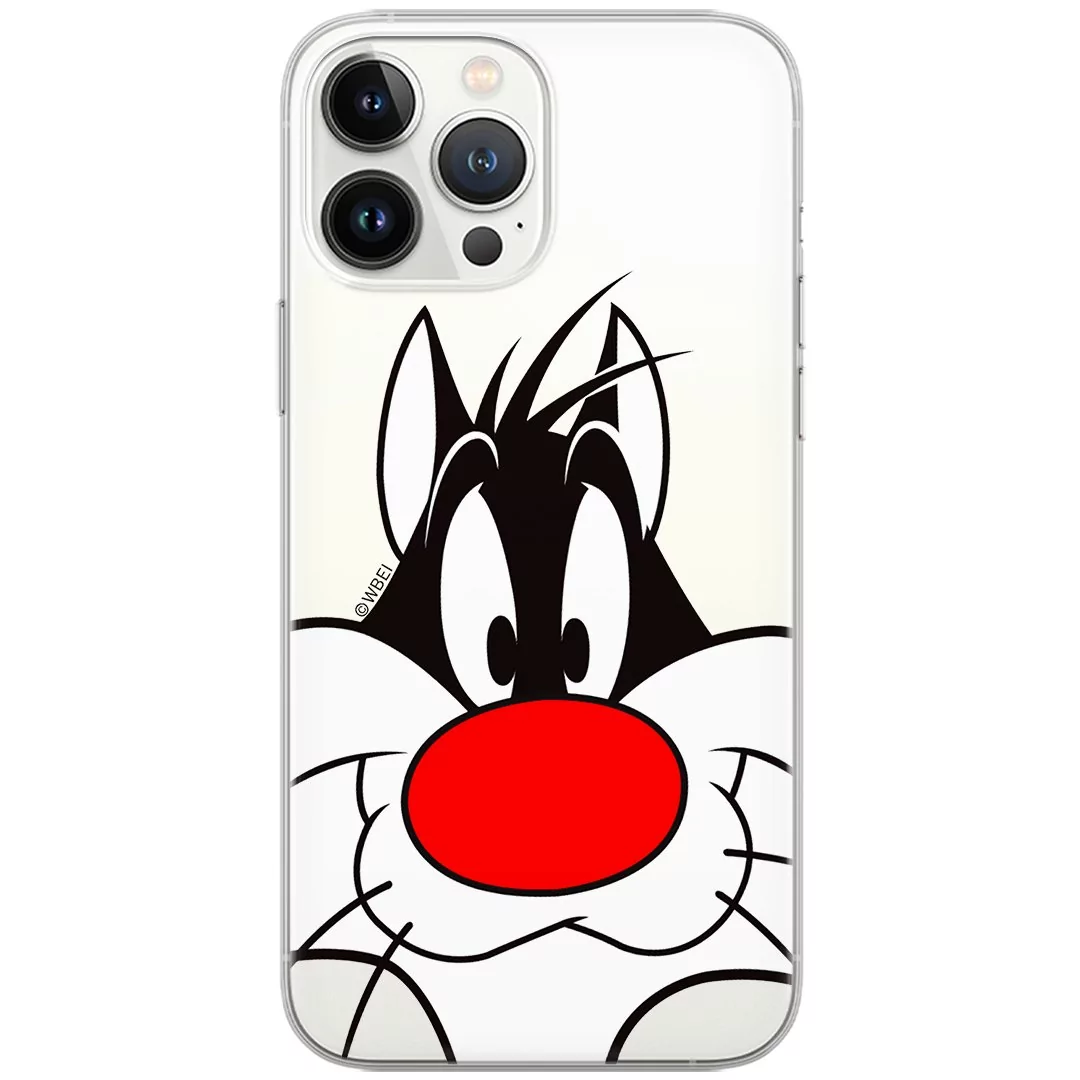 Etui Looney Tunes dedykowane do Xiaomi REDMI NOTE 10 PRO, wzór: Sylwester 001 Etui częściowo przeźroczyste, oryginalne i oficjalnie / Looney Tunes