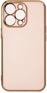 Etui i futerały do telefonów - Lighting Color Case etui do iPhone 12 Pro żelowy pokrowiec ze złotą ramką różowy - miniaturka - grafika 1