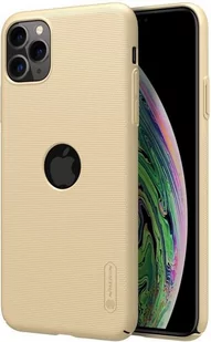 Nillkin Super Frosted Shield Etui Apple iPhone 11 Pro Max z wycięciem na logo Golden) 10_15643 - Etui i futerały do telefonów - miniaturka - grafika 1