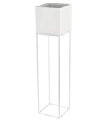 Kwietniki - Kwietnik osłonka stojak Lorient 20x20x87 cm metalowy biały loft - miniaturka - grafika 1