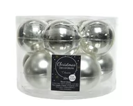Bombki - Bombki szklane 6cm 10szt na choinkę połyskowe / matowe Srebrny - miniaturka - grafika 1