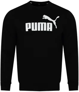 PUMA - MĘSKA BLUZA ESS Big Logo Crew 586680-01 bluza czarna - Bluzy męskie - miniaturka - grafika 1