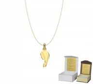 Biżuteria dla dzieci - Złoty łańcuszek pr. 585 Medalik Matka Boska Fatimska Chrzest 45 cm AZ1MZ6 - miniaturka - grafika 1