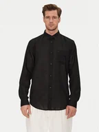 Koszule męskie - Calvin Klein Koszula K10K114488 Czarny Regular Fit - miniaturka - grafika 1