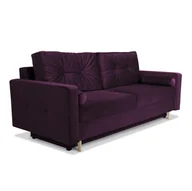 Sofy i kanapy - Sofa STELLA w kolorze fioletowym z funkcją spania i pojemnikiem na pościel - miniaturka - grafika 1