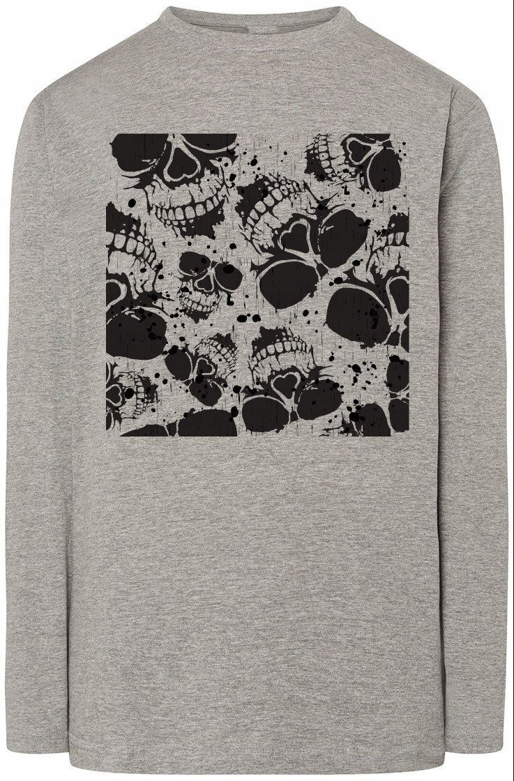 Longsleeve męski nadruk Czaszki Modny Rozm.XXL