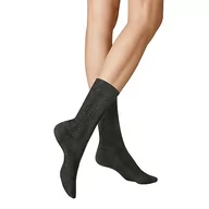 Skarpetki damskie - KUNERT Damskie zimowe skarpety dreams-Plait miękkie dzianinowe, melanż antracytowy, 35-38 EU - miniaturka - grafika 1