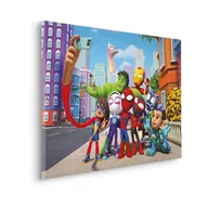 Wyposażenie pokoiku dziecięcego - Komar Obraz na blejtramie - Spidey and His Amazing Friends Selfie - Rozmiar 40 x 30 cm - Obraz na płótnie, obraz, pokój dziecięcy, Marvel - miniaturka - grafika 1