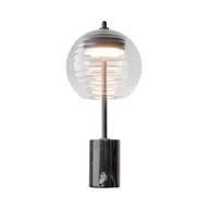 Lampy stojące - Lampa stołowa czarna szklana kula Mystic LED 8W Maytoni - miniaturka - grafika 1