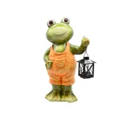 Pozostałe ozdoby ogrodowe - Figura ogrodowa żaba z lampionem 40 cm - miniaturka - grafika 1
