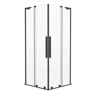 Kabiny prysznicowe - Kabina prysznicowa kwadratowa 90x90 cm czarny mat Pure Durasan - miniaturka - grafika 1