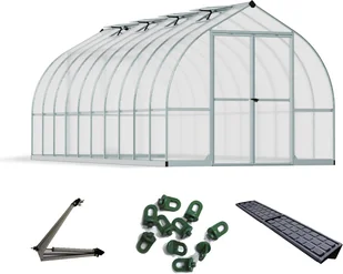 Palram - Szklarnia aluminiowa Canopia Bella 820 SparSet Srebrny 601x244x219 cm - Szklarnie ogrodowe - miniaturka - grafika 1
