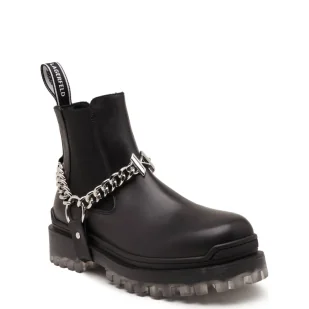 Karl Lagerfeld Skórzane botki BIKER II K-Chain Gore - Botki damskie - miniaturka - grafika 1