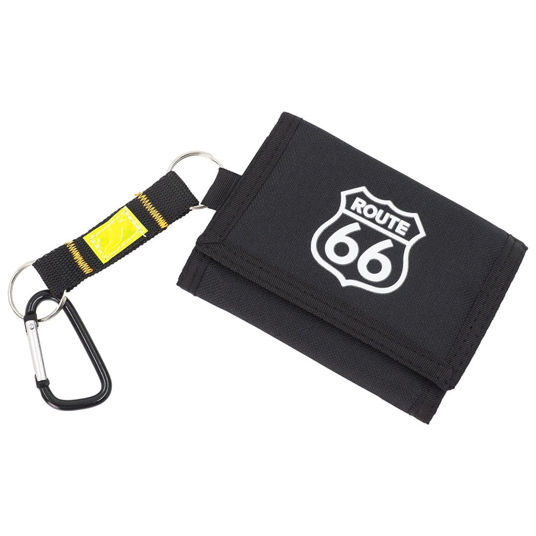 Portfel Młodzieżowy Średni Na Rzep Route 66 Czarny Ze Smyczą