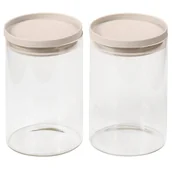 Pojemniki kuchenne - Zestaw dwóch szklanych pojemników do przechowywania, 10 x 15 cm, Kesper - miniaturka - grafika 1