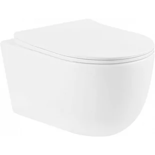 Miska WC Rimless z deską wolnoopadającą slim MEXEN Carmen, biała - Miski WC - miniaturka - grafika 1